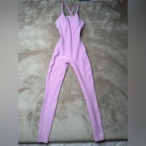 Bombshell Sportswear Lavender Pink Ribbed Jumpsuit Romper